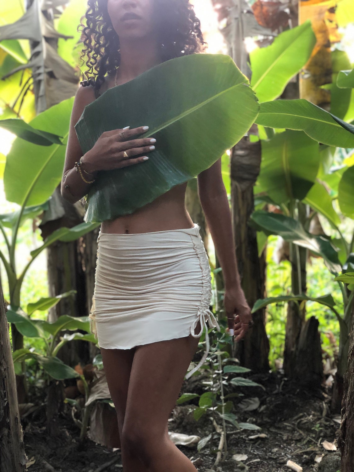 Shiva Bamboo Jungle Skirt/bamboo Skirt/adjustable Skirt/short | Etsy Canada