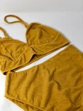 Hemp Bralette Set: Organic Cotton Bra and Panty, Reversible Design