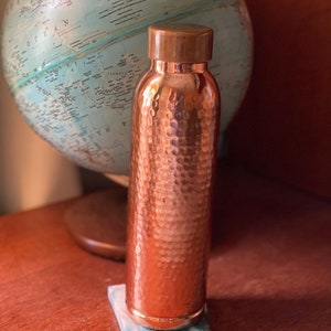 Orrizen Copper Water Bottle - Hammered Ayurvedic Pure Copper Bottle For Drinking | Leak-Proof & Travel-Friendly Wellness Bottle
