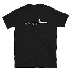 犬ぞりレースギフトTシャツ 男性と女性向け - ハートビート ハートライン EKG マッシャーTシャツ愛好家