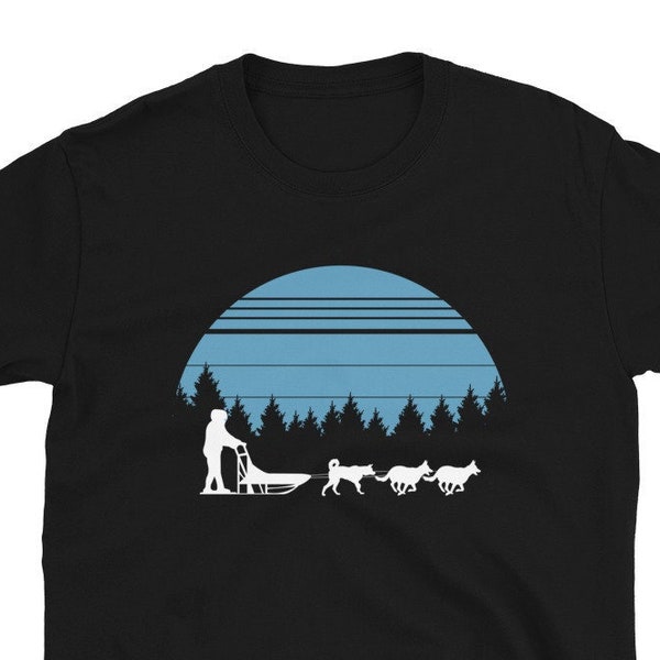 T-shirt cadeau de course de traîneau à chiens pour homme et femme - Winter Ice Musher Tee Lover