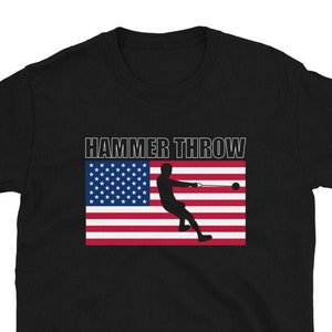 USA America Flag Hammer Throw Athlete Gift T-Shirt For Man & Woman – Hammer Thrower Athletics Tee – Hammer Throwing Sports Lover Shirt