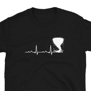 Heartbeat EKG Storm Chaser Chasing Gift T-Shirt For Man & Woman – Stormchaser Tornado Thunder Tee – Thunderstorm Lighting Weather Shirt
