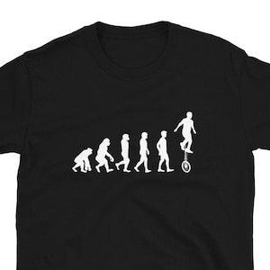 Evolution Unicycle Gift T-Shirt For Man & Woman – Born To Tee – Monocycle Unicyclist Lover Shirt