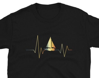 Heartbeat Sailing Sailor Gift T-Shirt For Man & Woman – Sail Boat Boating Tee – Sailboat Anchor Captain Shirt