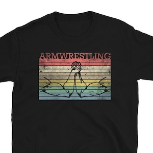 Retro vintage cadeau-shirt armworstelen voor man en vrouw – T-shirt armworstelen – shirt worstelaar