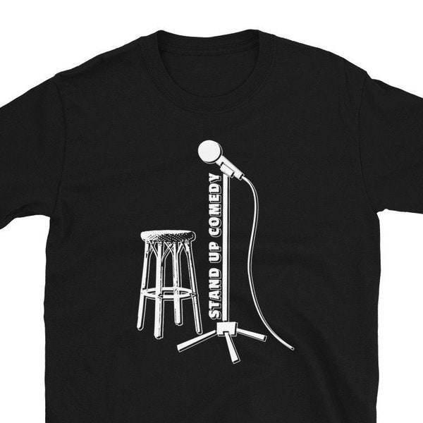 Stand Up Comedy Gift T-Shirt For Man & Woman – Comedian Mic Microphone Tee – Funny Comedy Club Shirt