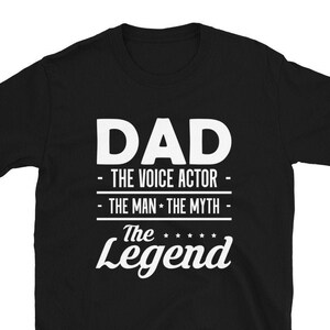 Dad Father Voice Actor Speaker Gift T-Shirt For Man – Voice Dubbing Acting Tee – Voice-over Microphone Synchronization Shirt