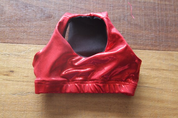 youth red sports bra