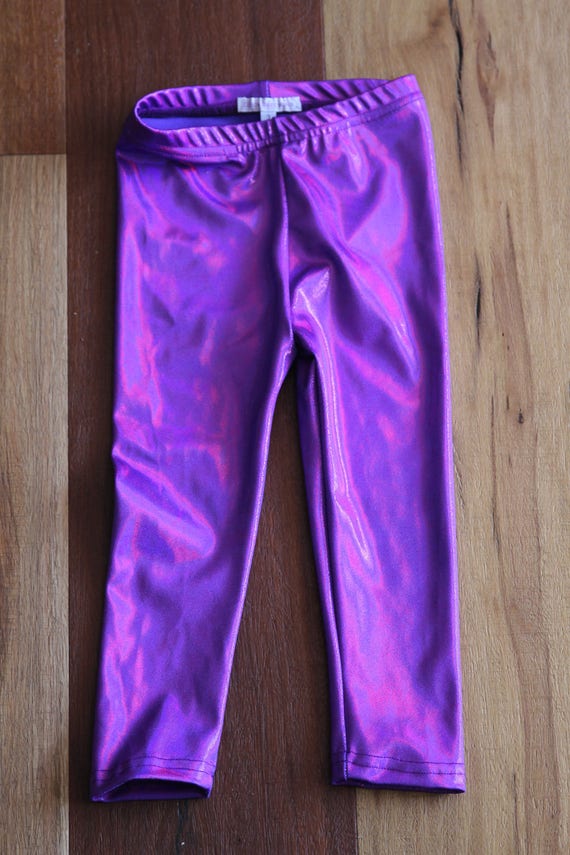 Purple Sparkle Baby Toddler and Girls Tights Leggings Printed Etsy