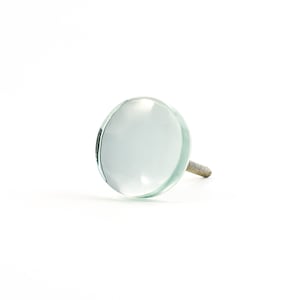 Mirrored Circle Glass Knob, Decorative Knob, Decorative Furniture Knob, Modern Dresser Knob, Cabinet Hardware, Glass cabinet knob, Clear