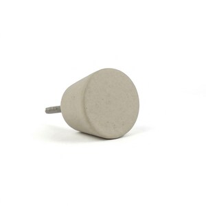 Stone Grey Arc Cylinder Ceramic Knob - Matte