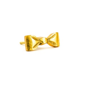 Gold Bow Tie Knob, Bow Knob, Baby Nursery Themed Knob, Vintage Drawer or Cabinet Pull, Kids Decor, Decorative Knob, Iron Knob, Silver