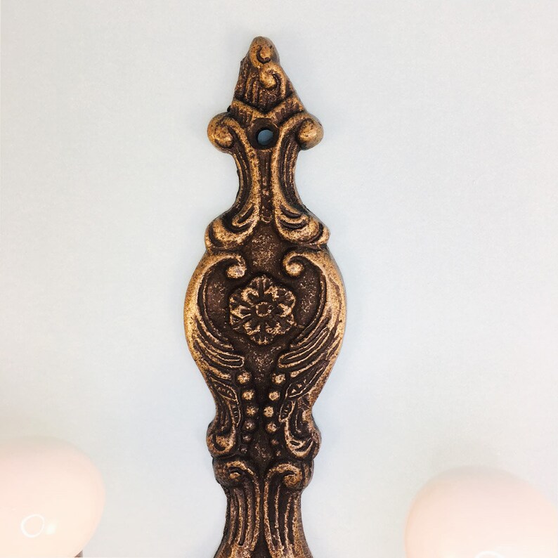 Double Vintage Gold Wall Hook White Traditional Wall Decor Etsy