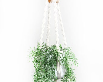 Twist Rope Macrame Plant Hanger, Plant Hanger, Macrame Planter, Boho Planter, Home Decor, Decor Accessories, Coastal Decor, Boho Decor