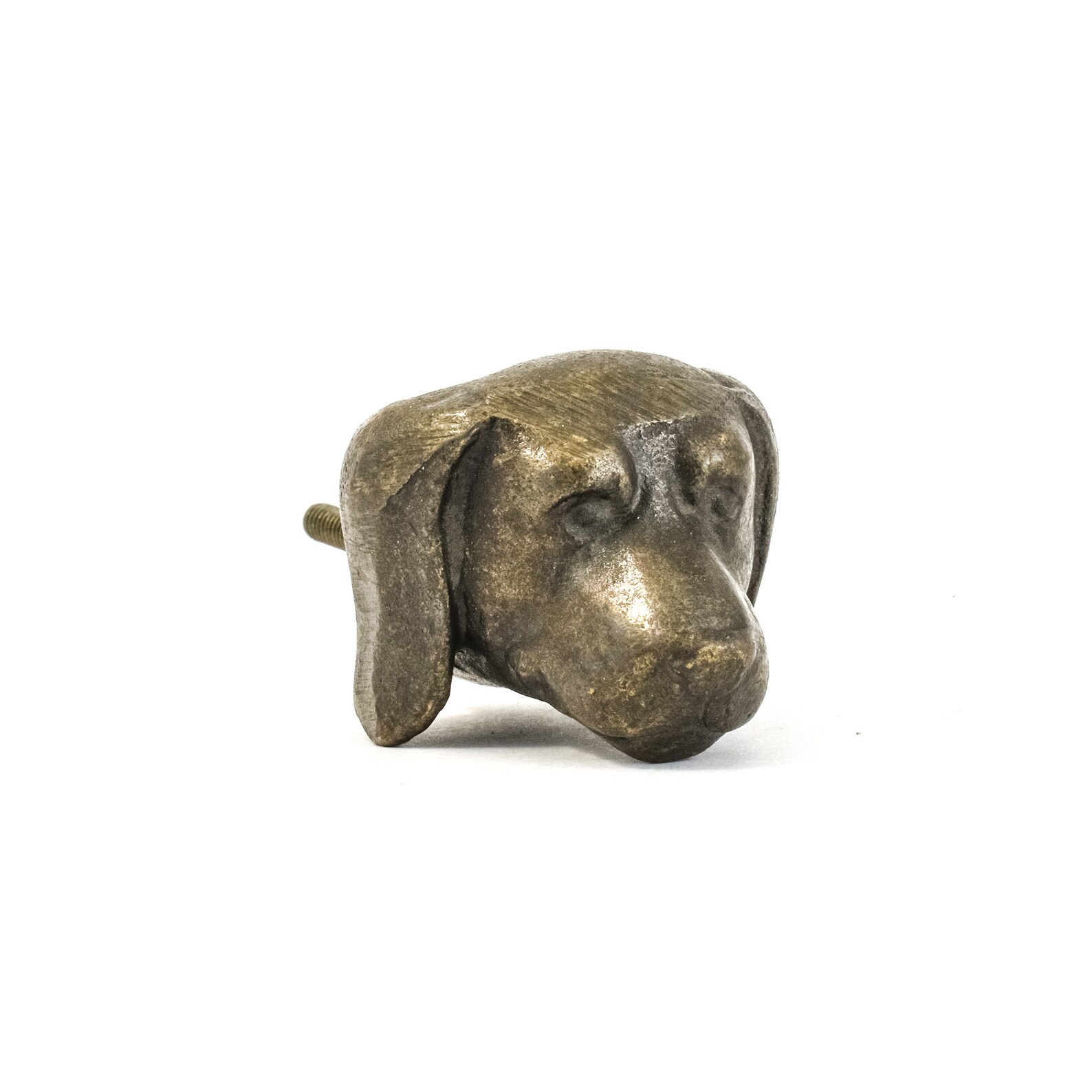 Antique Gold Dog Knob Carved Dog Knob Baby Nursery Themed Etsy Australia