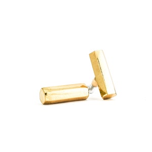 Polished Gold Hexagon T-Bar Pull, Iron Knob, Kitchen Knob, Vintage Drawer or Cabinet Pull, Dresser Knob and Pull, Decorative Knob, Hardware