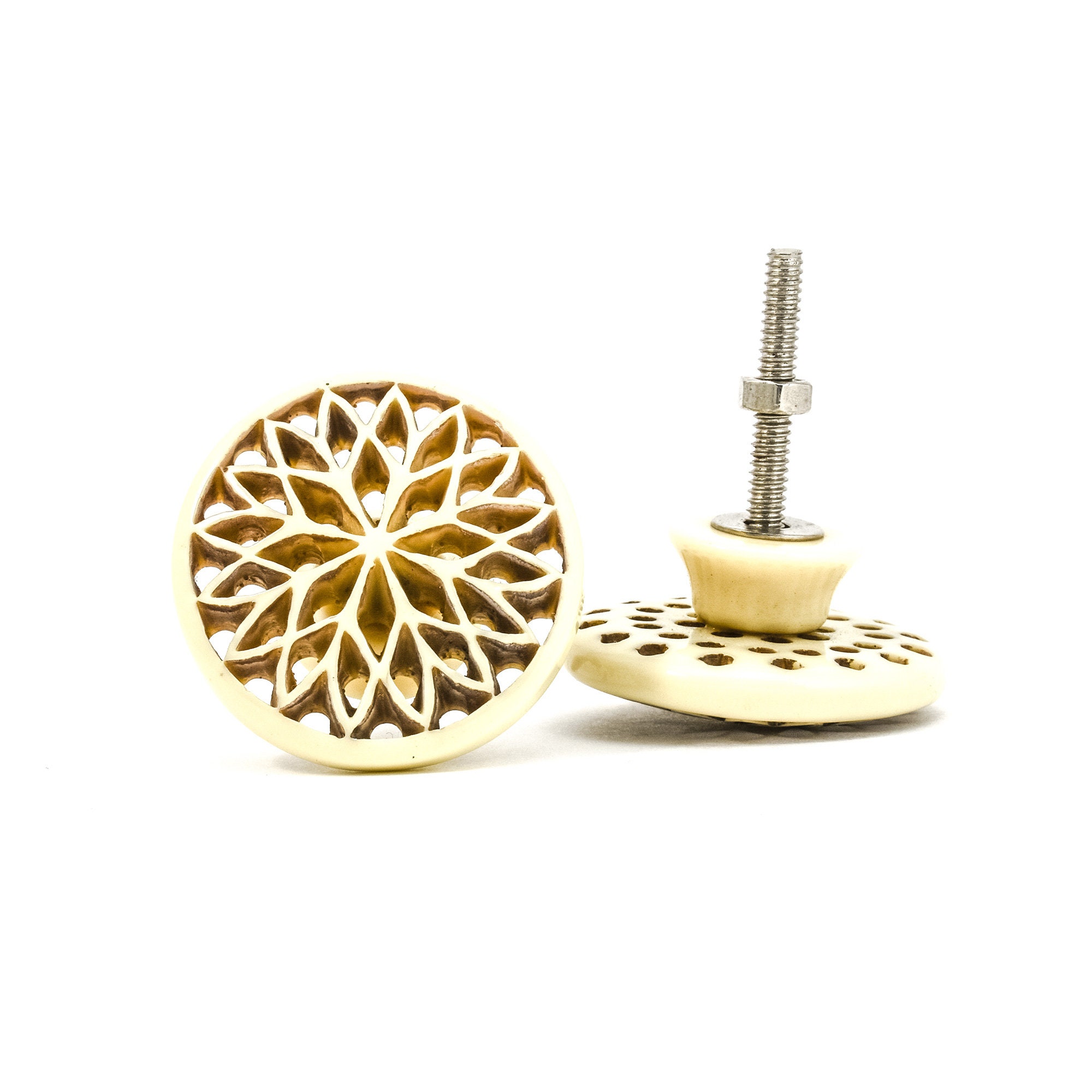 Round Bohemian Knob Resin Knob Round Vintage Knob and Pull Etsy