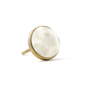 Marble and Brass Pentagon Knob, Modern Cabinet Knob, Decorative Hardware, Furniture Hardware, Cabinet Handles, Pull, Marble Knob, Pentagon