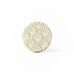 Raw Stone Fan Knob, Modern Knob, Flower Knob, Decorative Drawer or Cabinet Pull, Ceramic Knob, Furniture Knob, Natural Knob,