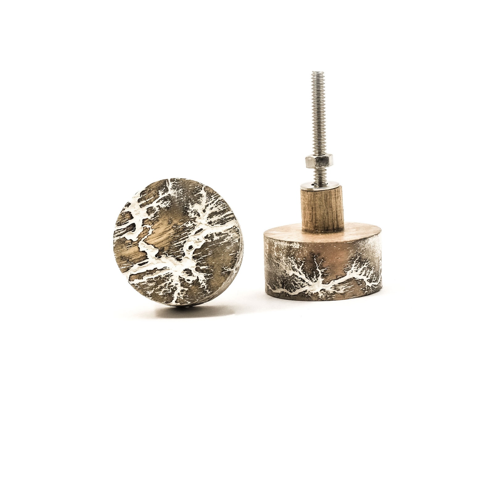 Round Natural Wood Knob Wooden Knob Furniture Etsy