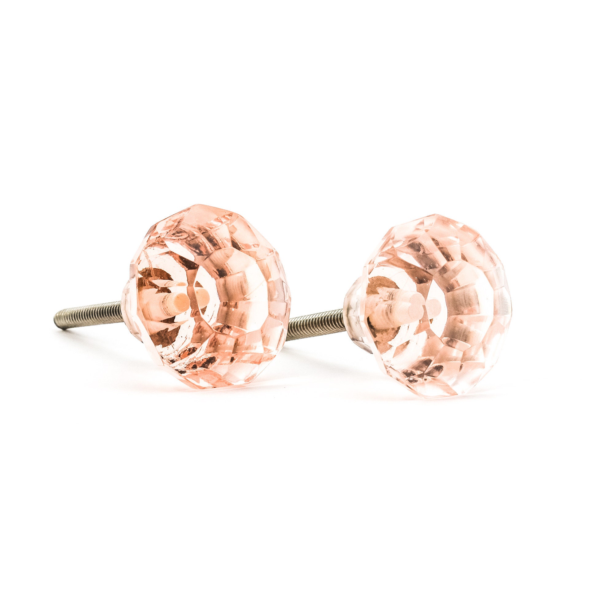 Pink Solid Glass Jewel Knob Decorative Knob Dresser and Etsy