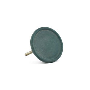Deep Green Arc Ceramic Knob – Matte