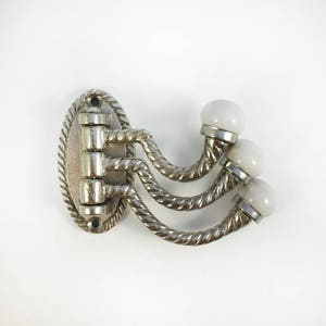 Silver Trio Swivel Wall Hook, Traditional Wall Decor, Vintage Coat Hook, Entrance Wall Hook, Interior Decor Wall Hook, Towel Hook