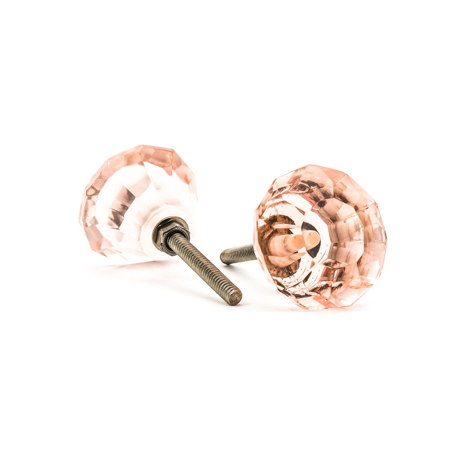 Pink Solid Glass Jewel Knob Decorative Knob Dresser and Etsy