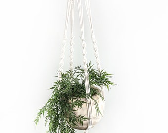 Knotted Macrame Plant Hanger, Plant Hanger, Macrame Planter, Boho Planter, Home Decor, Decor Accessories, Coastal Decor, Boho Decor