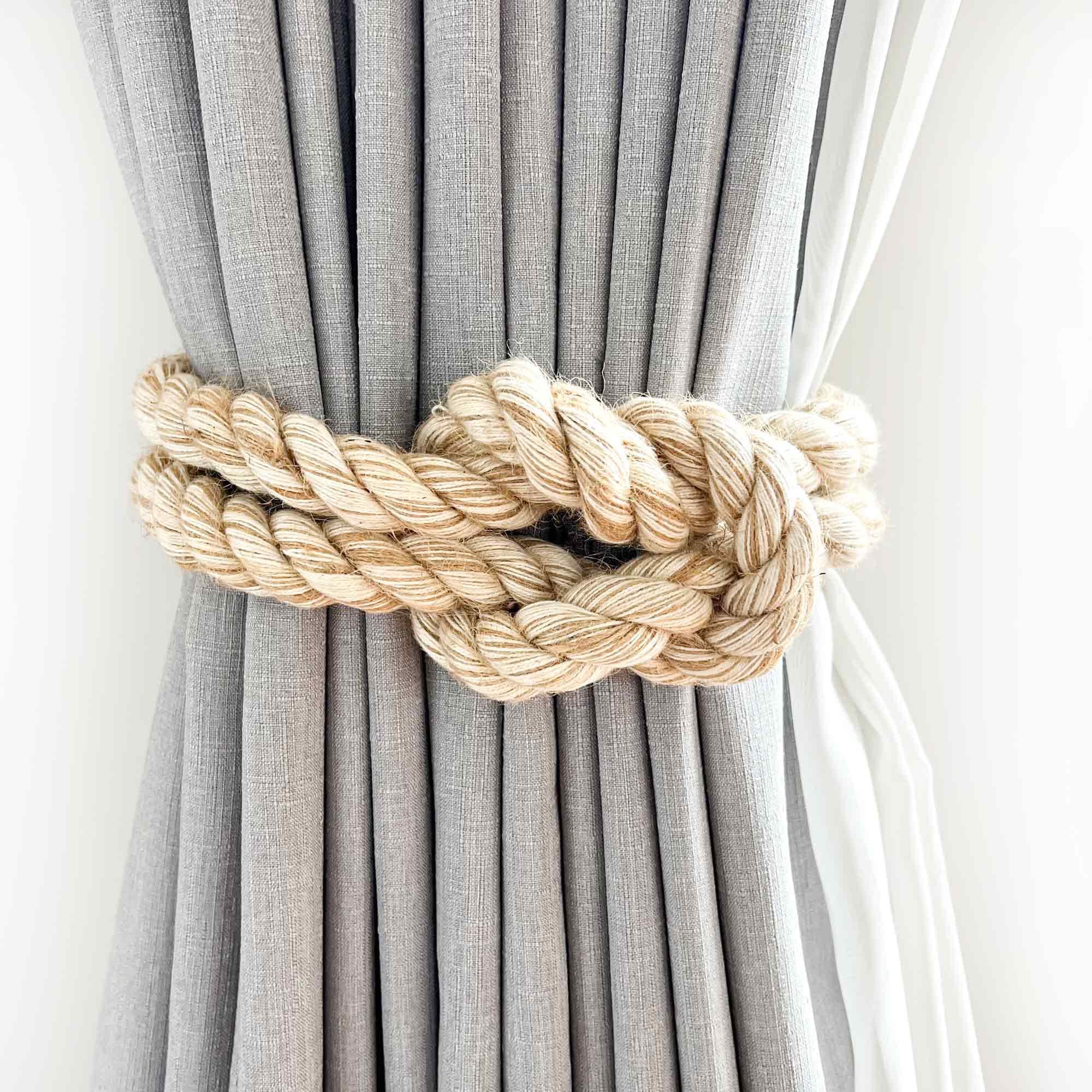 Fermatenda Magnetici In Legno Boho - 2 Pezzi Con Corda In Cotone Intrecciato - Foto 9