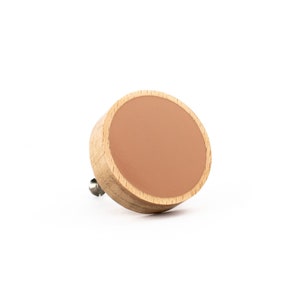 Dusk Pink Beech Wood and Resin Knob, Wooden Knob, Cabinet Knob, Furniture Hardware, Drawer Knob, Modern Knob, Scandi, Sustainable Decor