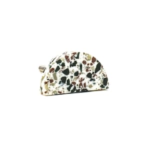 Halbmond Harz Terrazzo Knopf, Harz Schrankknopf, Möbelbeschläge, Modernes Dekor, Terrazzo Knopf, Halbmond Knopf, Kleiner Knopf, Acryl