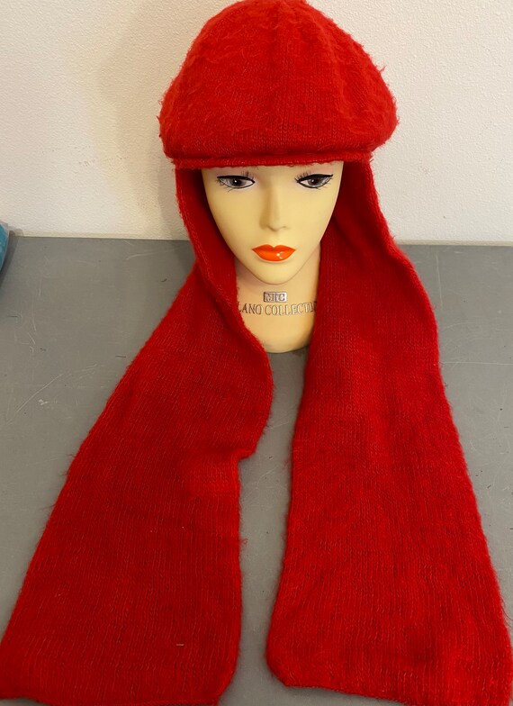 Vintage Ski Country Imports beret hat scarf wool … - image 4