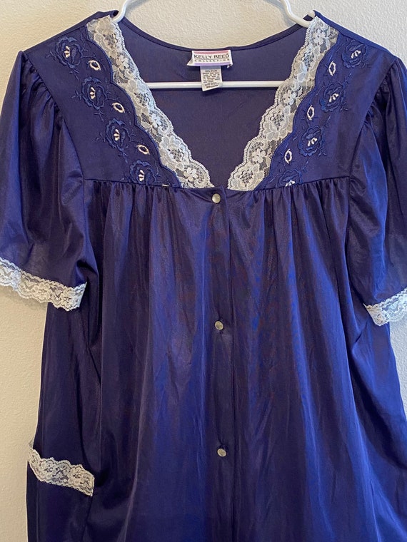 Vintage Kelly Reed nightgown house coat button down b… Gem