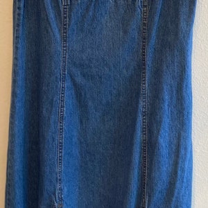 Vintage Outlaw Brand denim jumper dress size 11 made in USA sleeveless