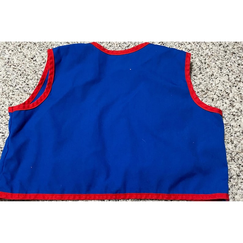 Vintage AWANA Uniform Vest CUBBIES Blue/red Sewn Patches Youth Large YL ...