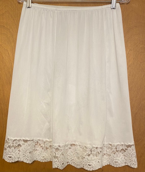 Vintage CAROL BRENT Nylon Half Slip Skirt Lace Tr… - image 2