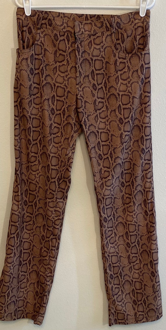Equestrian Designs snakeskin animal print horse pants jeans size large stretch