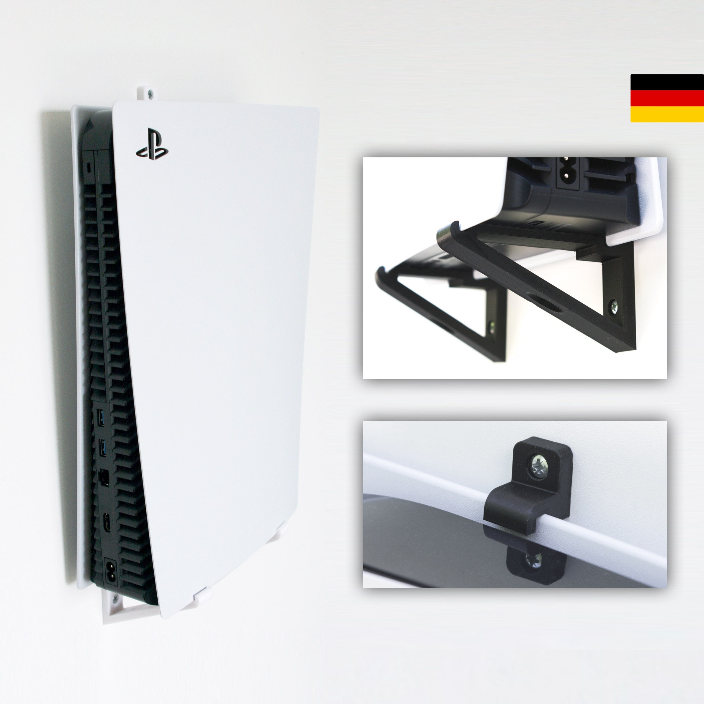 PS5 Wall Mount Kit Horizontal, PS5 Shelf Wall Mount Horizontal for PS5 Disc  & Digital, PS5 Accessories Base Stand, Upgraded Floating PS5 Wall Mount