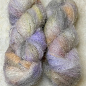 Brushed Suri alpaca/merino yarn, DK Suri alpaca yarn
