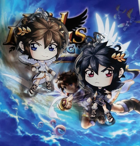 Pit Dark Pit Black Pit Acrylic Keychain Charm Kid Icarus Ssbu Etsy