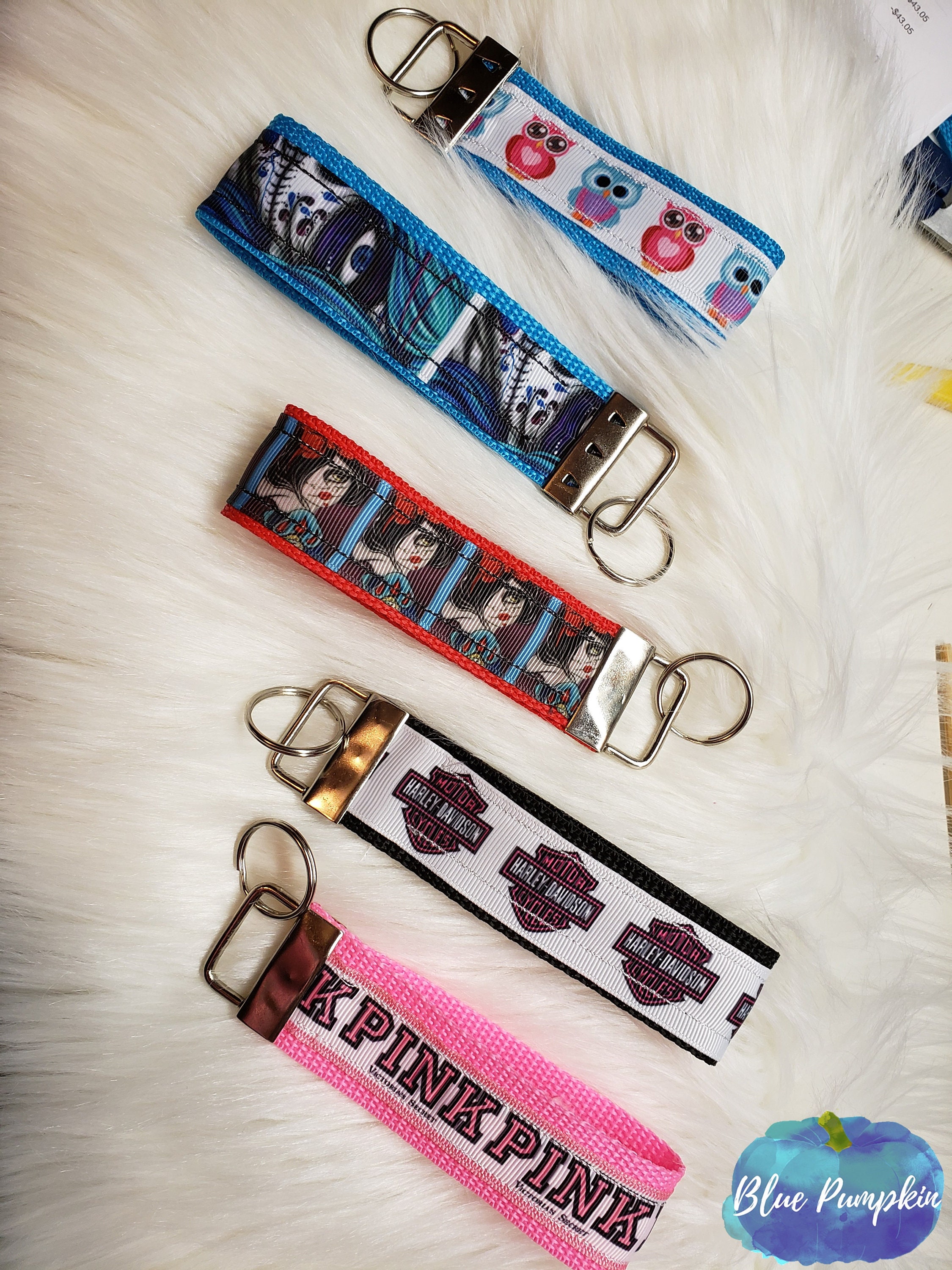 Key Fob RibbonWristlet ITH Machine Embroidery Design Etsy