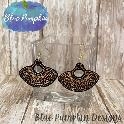 Cow bandannaearrings in the Hoop Dangles ITH Machine Etsy