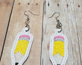 Chalkboard Teacher Back to School Faux Leather Handmade Earrings