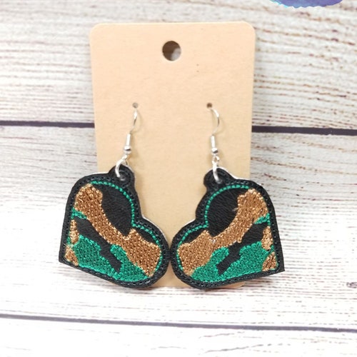 Cow bandannaearrings in the Hoop Dangles ITH Machine Etsy