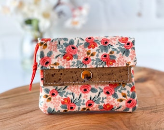 Womens Small Wallet / Floral Flower / Rifle Paper Co