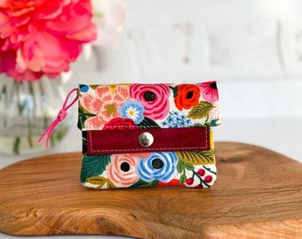 Womens Small Wallet / Floral Flower / Rifle Paper Co