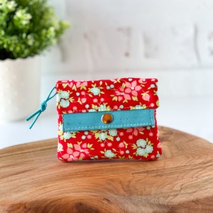 Cartera pequeña para mujer con diseño de flores