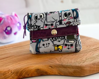 Womens Small Wallet / Kitty Cat